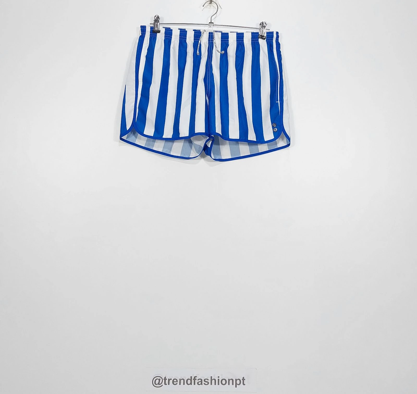 Ron Dorff sverticalstripes swim shorts - white / blue M